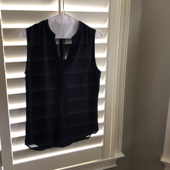 Limited Navy Sheer Blouse S - Picture 1 of 4